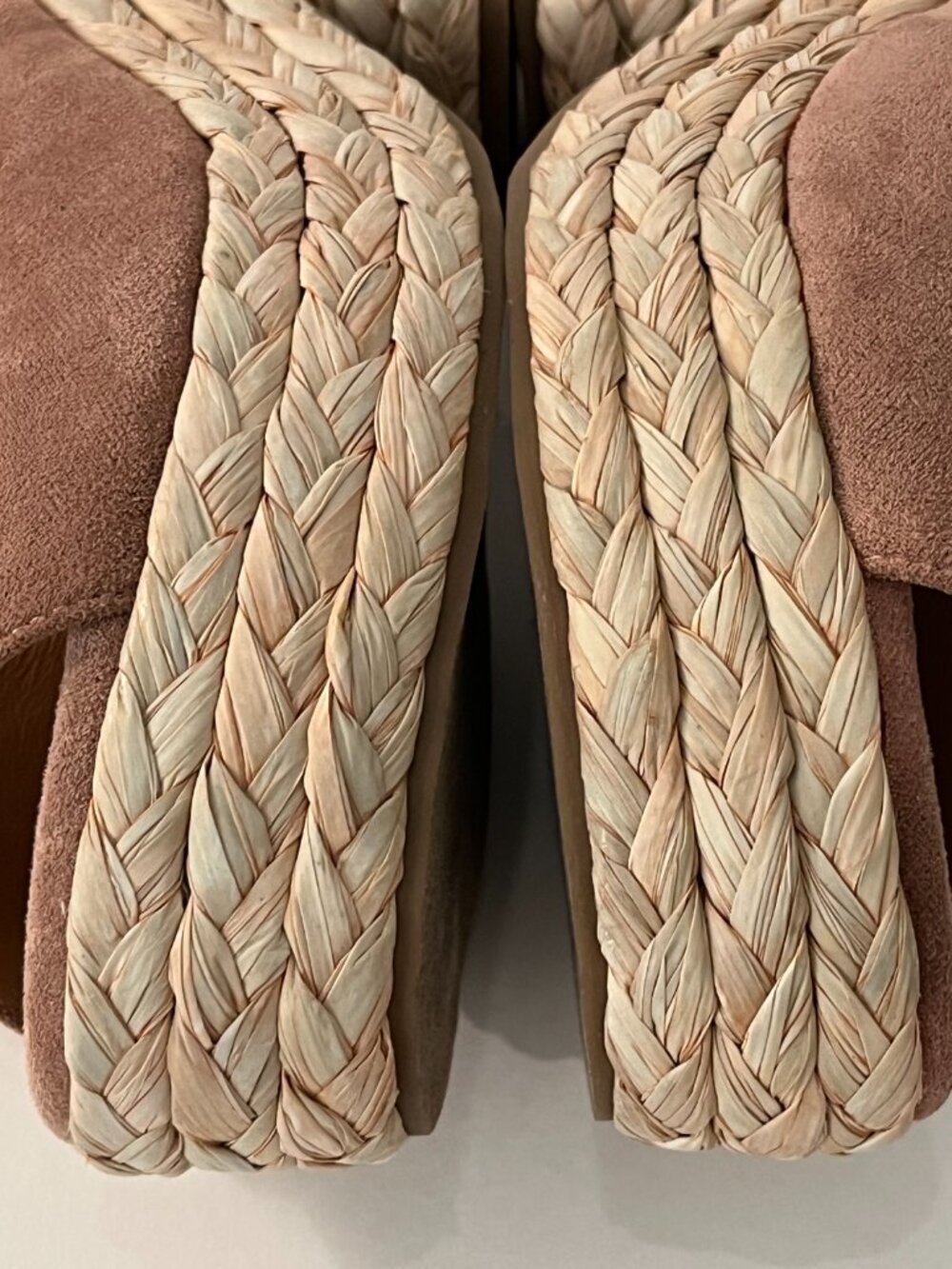 Hey Girl by Corkys Slip On Jute Braided Platform Faux Suede Sandals Size 9 NWOB - Picture 11 of 14